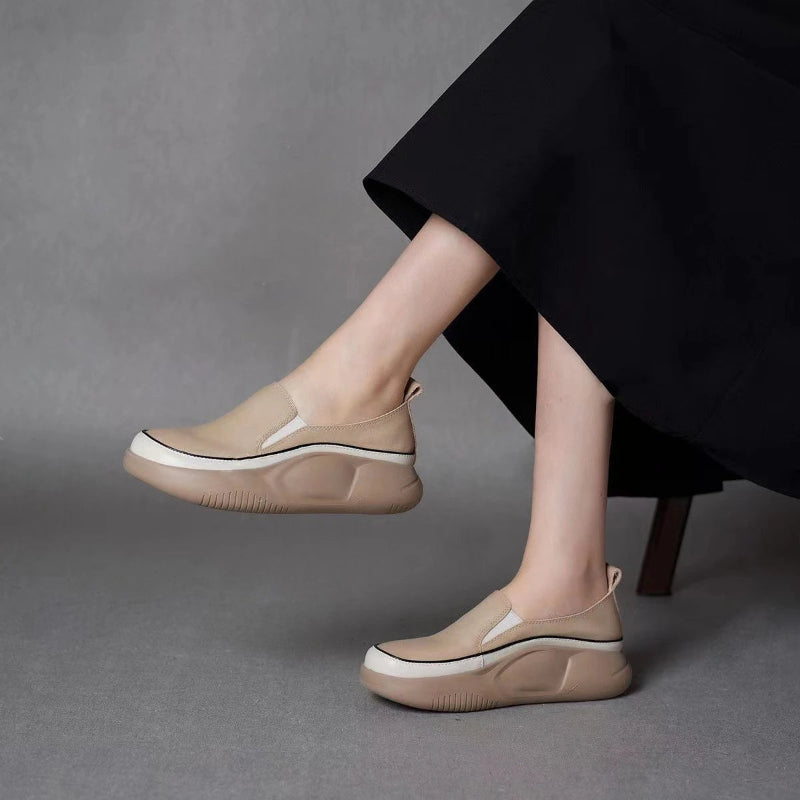 Modern Step Platform Loafers