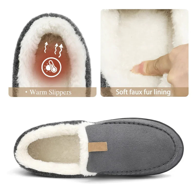 Women's Fleece-Lined Slip-On Moccasins