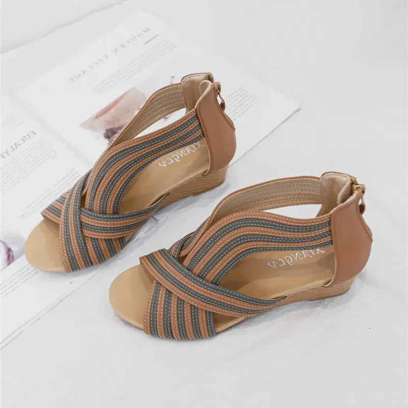 Boho-Chic Bunion-Friendly Wedge Sandals