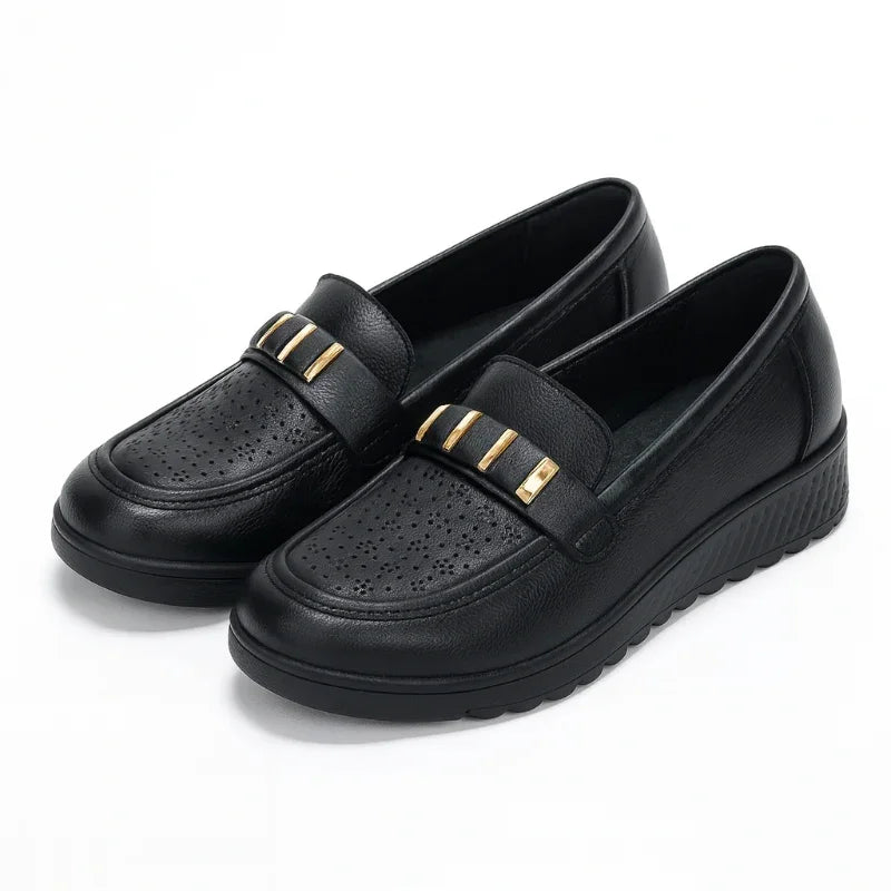 All-Day Comfort Perforated Slip-On Loafers for Women