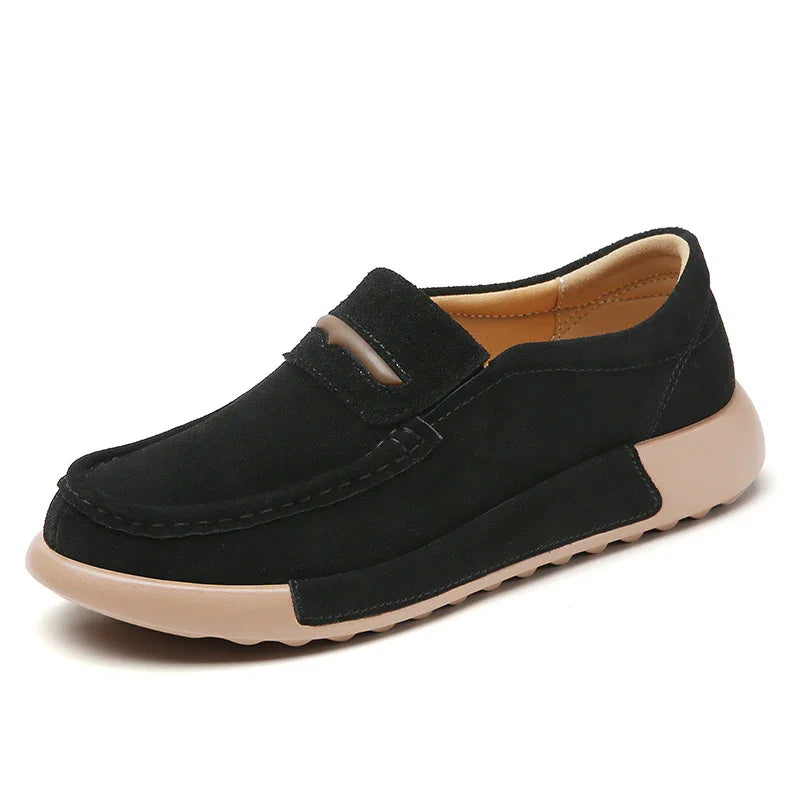 Orthopedic Cow Suede Leather Shoes for Women