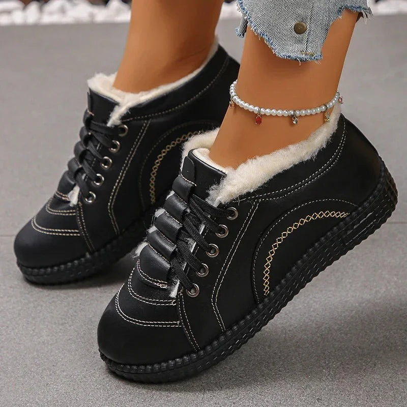 Women's Fur Lined Winter Sneakers Lightweight