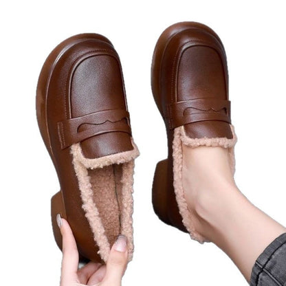 Soft-Fur Lined Loafers for Women