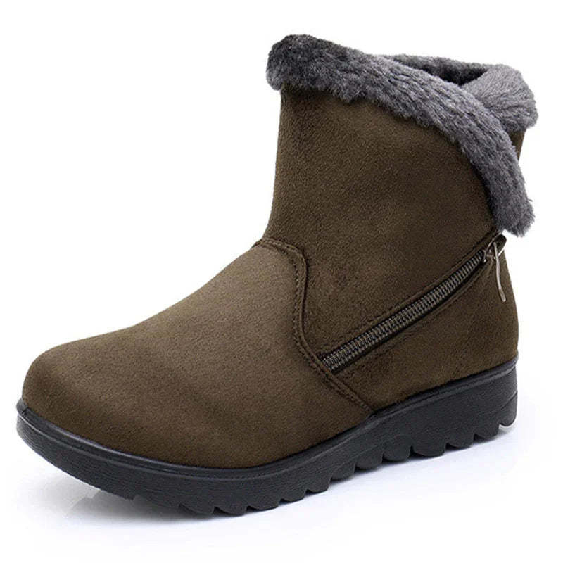 Cozy Comfort Woollen Boots with Side Zipper