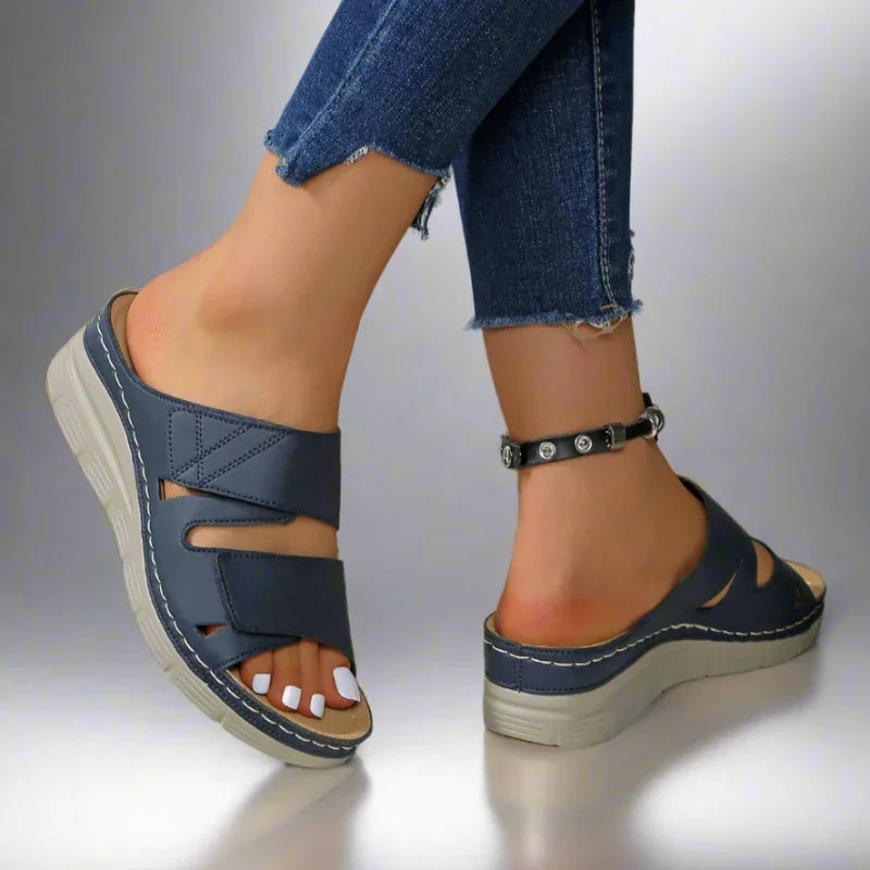 Comfortable Flip Flop Sandals with Adjustable Velcro Straps