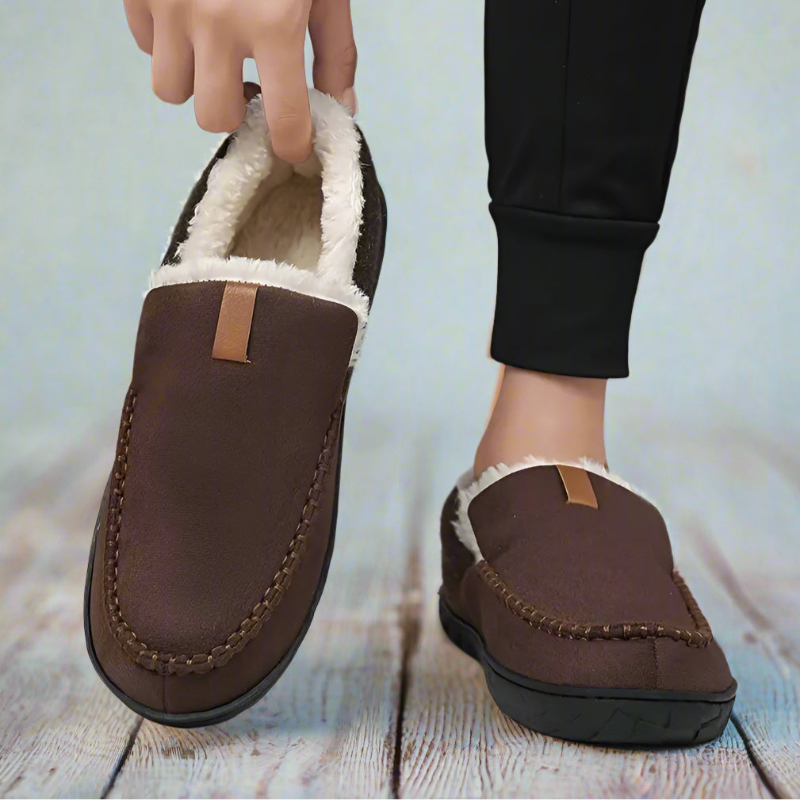 Orthopedic Slip-On Fleece-Lined Moccasins