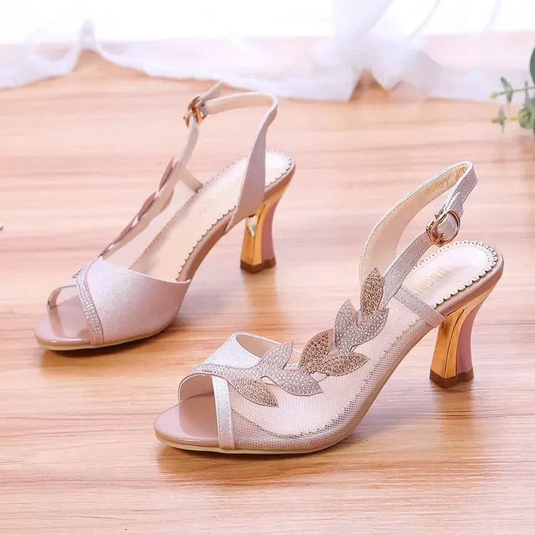 Stylish Slingback Heels with Open-Toe Design