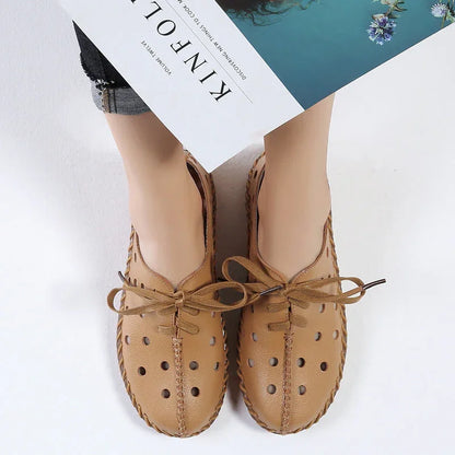 Wide Toe Box Leather Flats for All-Day Comfort