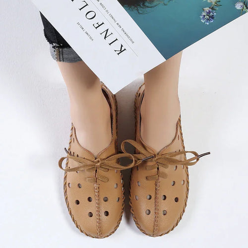 Wide Toe Box Leather Flats for All-Day Comfort