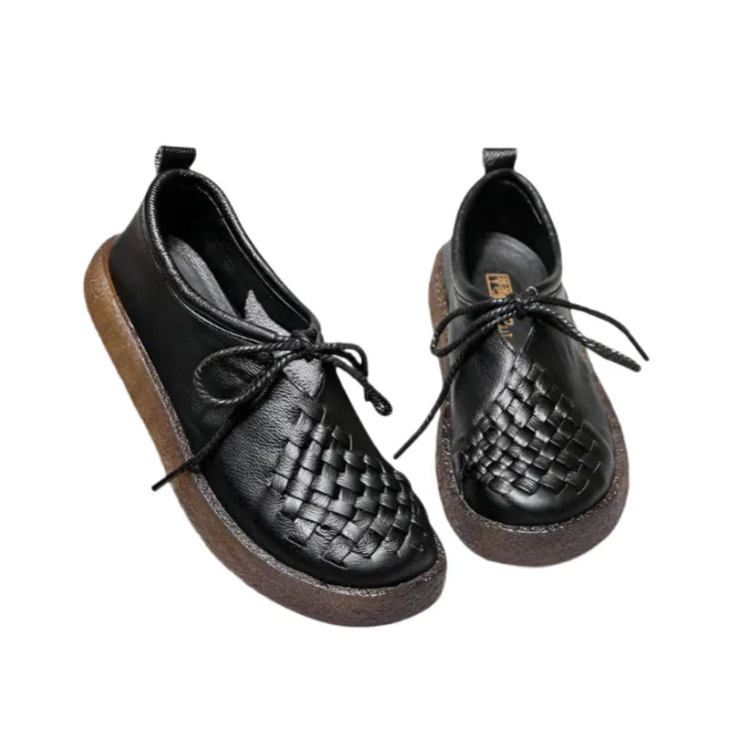 Genuine Leather Ethnic Flat Shoes for Women