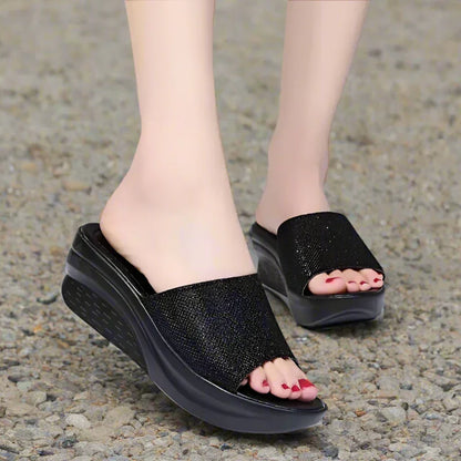 Thick Sole Wedge Heel Flip-Flops