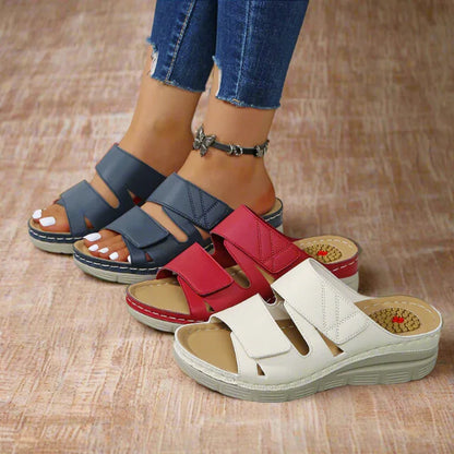 Comfortable Flip Flop Sandals with Adjustable Velcro Straps