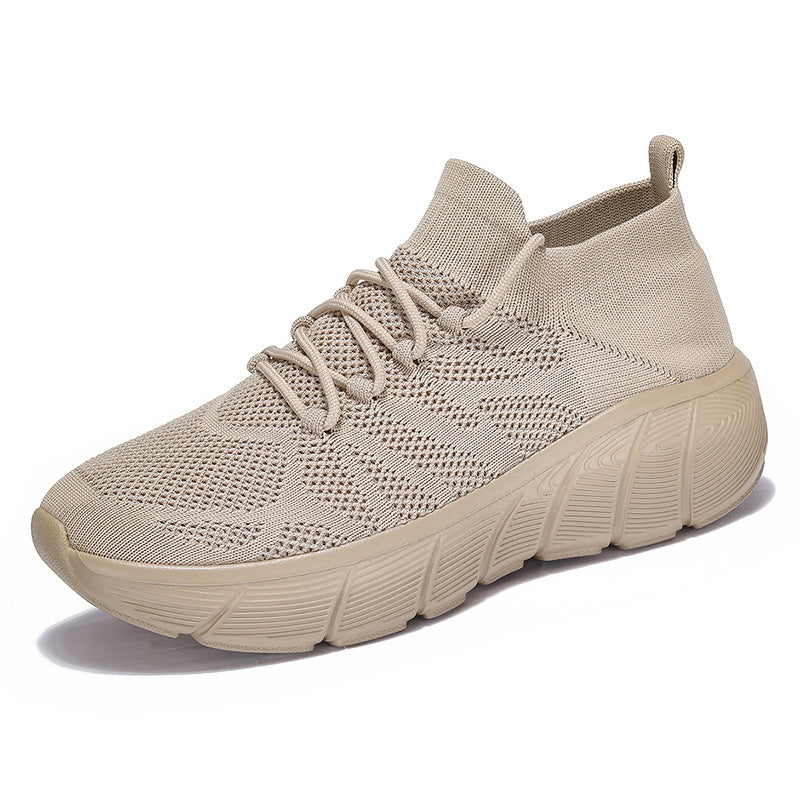 Mesh Lace-Up Decoration Platform Ortho Shoes