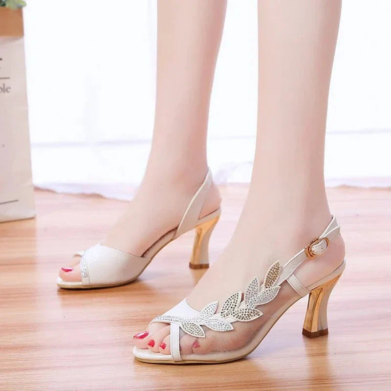 Stylish Slingback Heels with Open-Toe Design