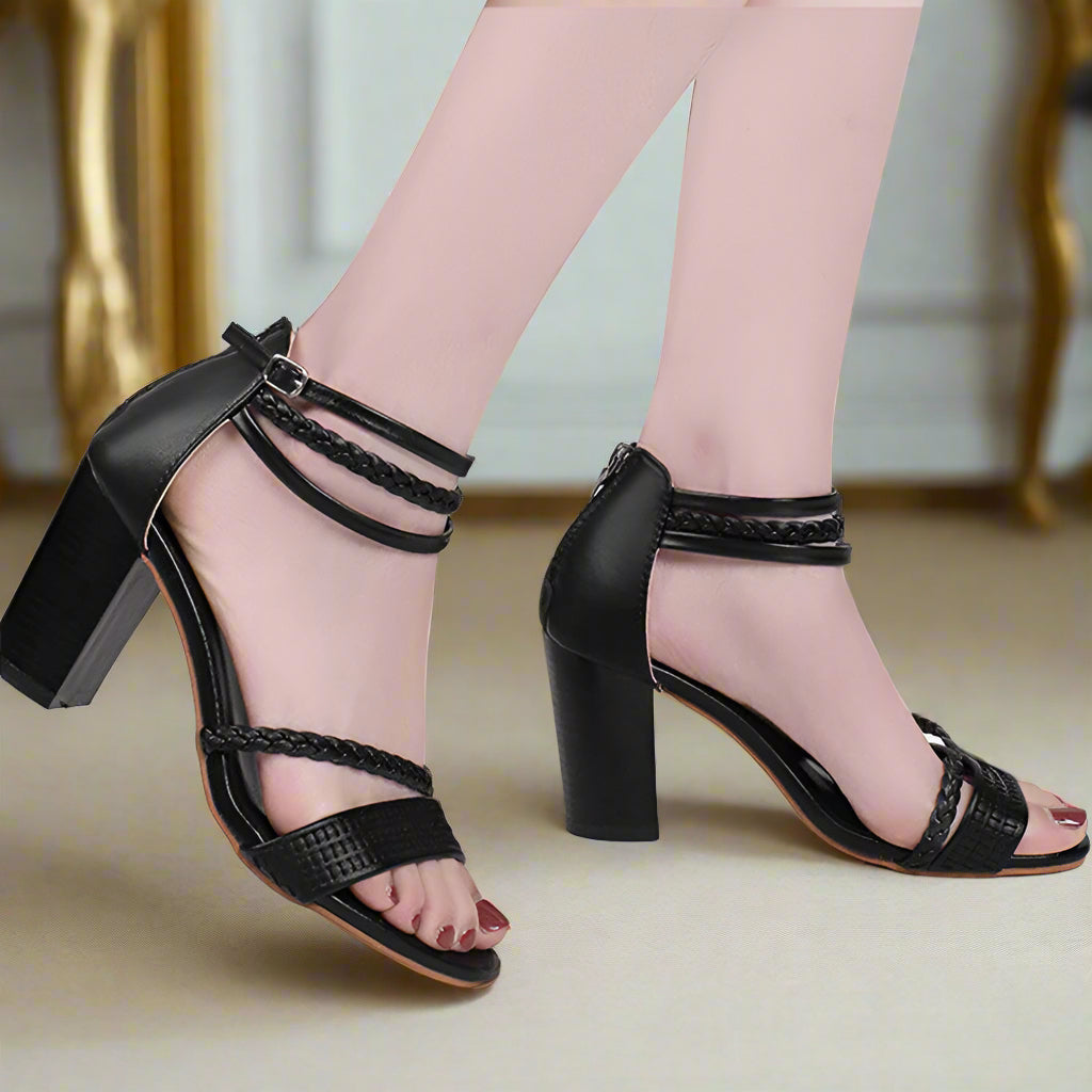 Elegant Block Heeled Sandals for Comfort