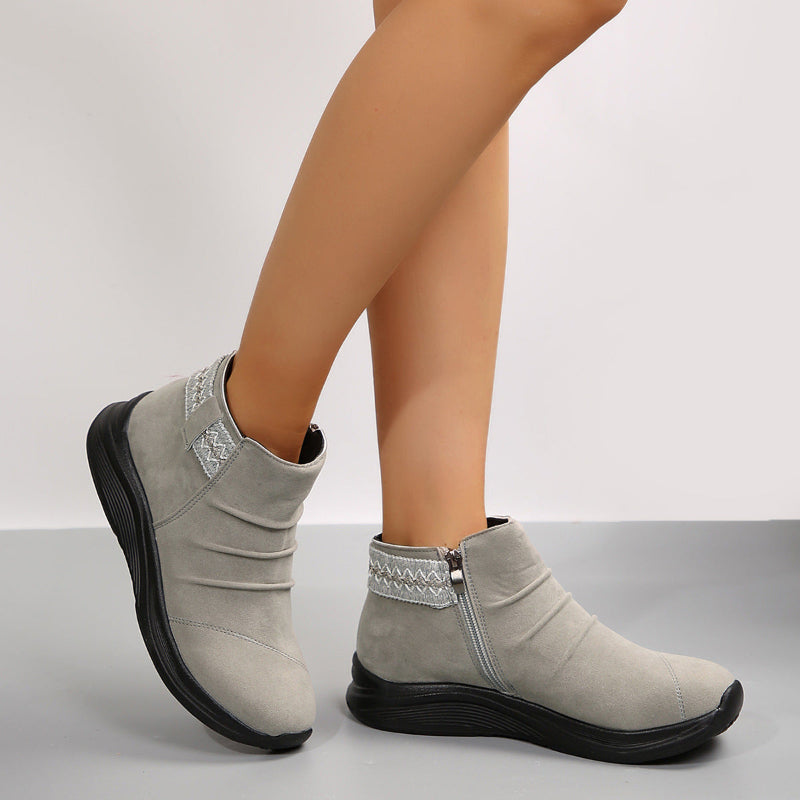 Women’s Casual Martin Boots with Side Zipper