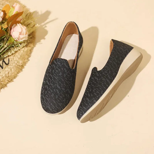 Slip-On Comfort Loafers for Women With Vibrant Pattern Design