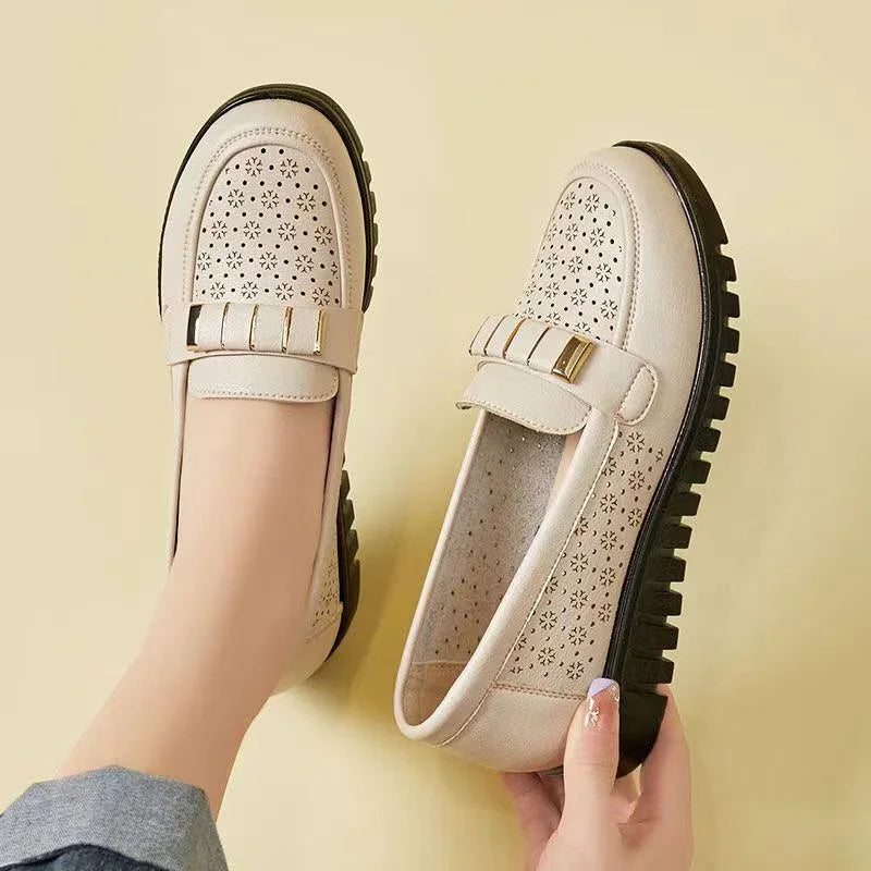 All-Day Comfort Perforated Slip-On Loafers for Women