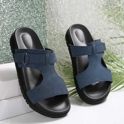 Comfortable Slide Sandals with Velcro Strap