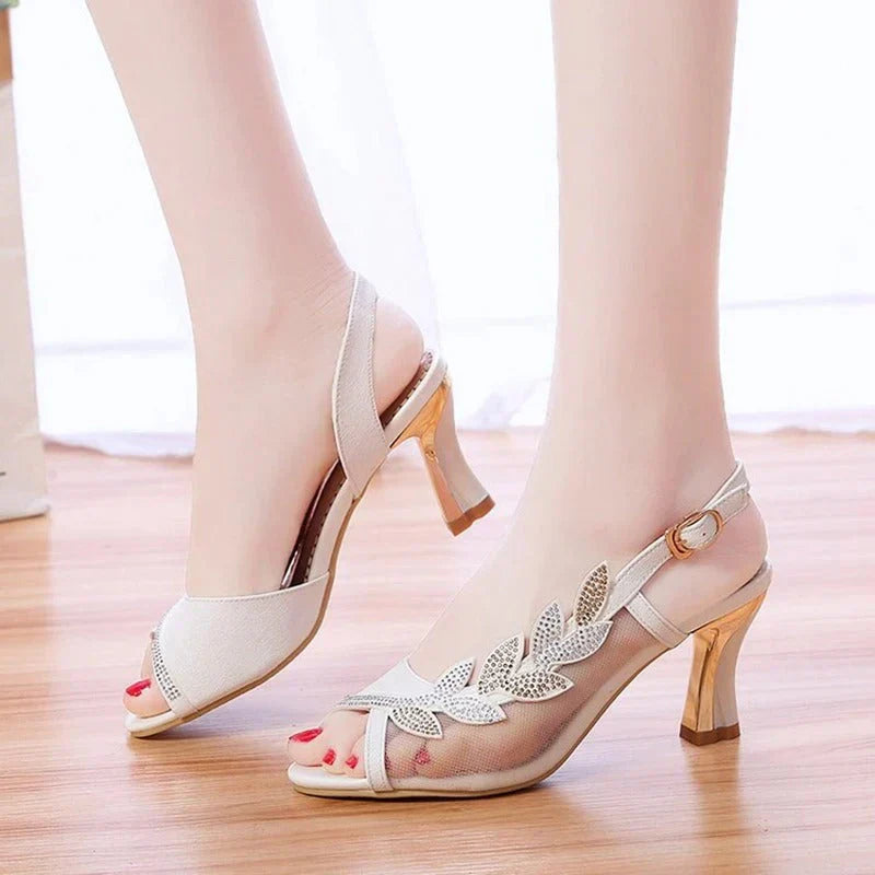 Stylish Slingback Heels with Open-Toe Design