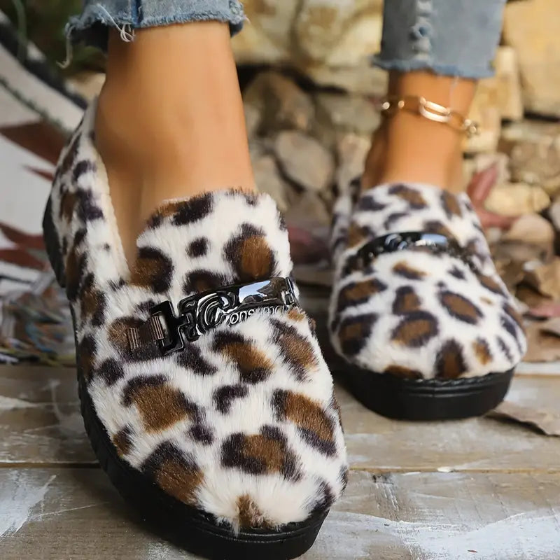 Warm Orthopedic Fur Loafers for Women