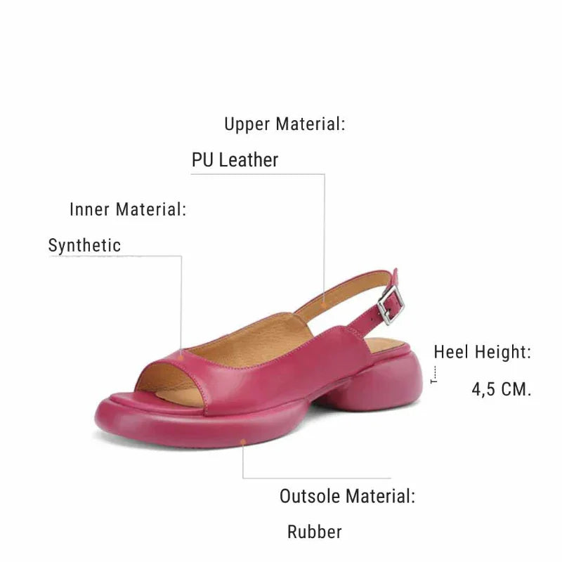 Wide Toe Box Chunky Heel Sandals for Women