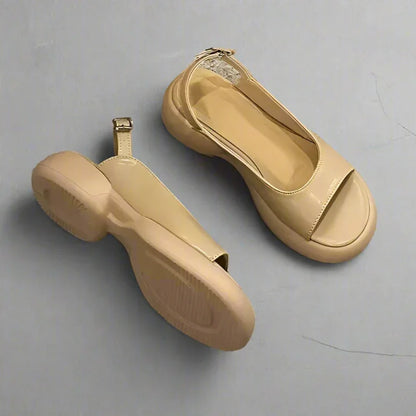 Wide Toe Box Chunky Heel Sandals for Women