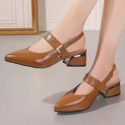 Orthopedic Pointed Toe Sandals with Buckle Strap