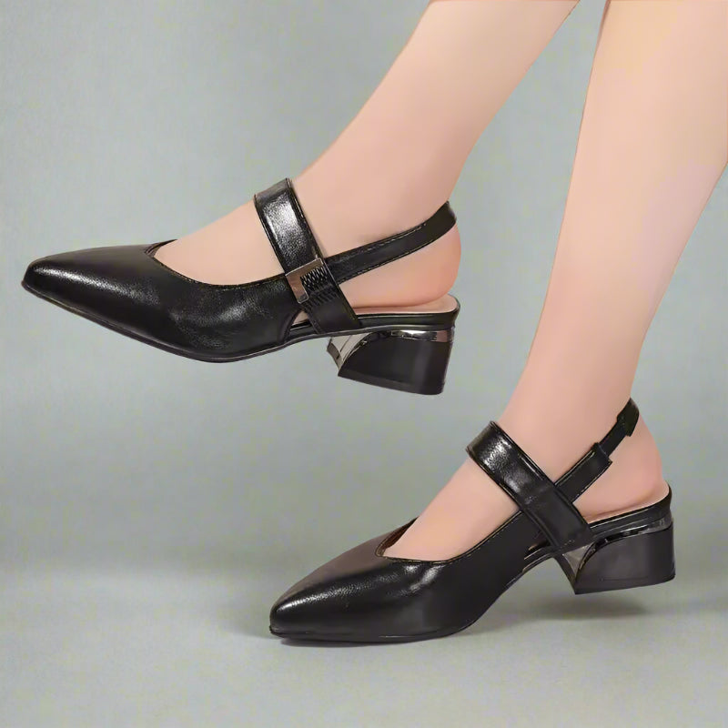 Orthopedic Pointed Toe Sandals with Buckle Strap