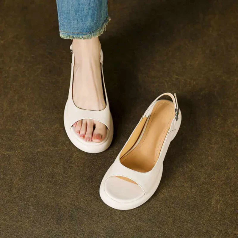 Wide Toe Box Chunky Heel Sandals for Women