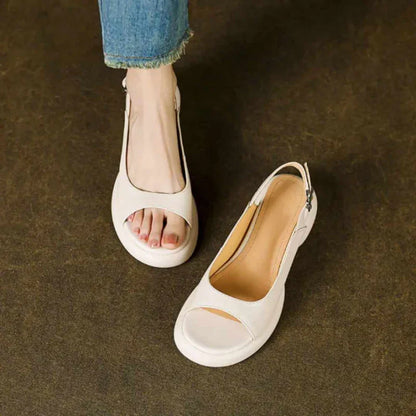 Wide Toe Box Chunky Heel Sandals for Women