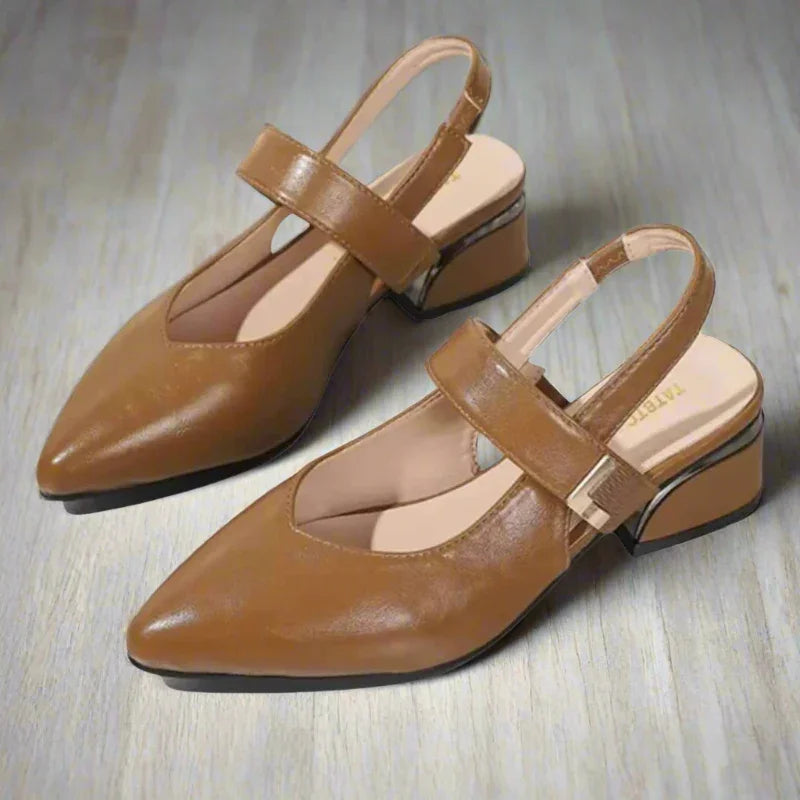 Low Heel Pointed Toe Sandals