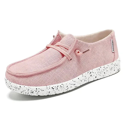 Women's Wide Fit Canvas Lace-Up Sneakers