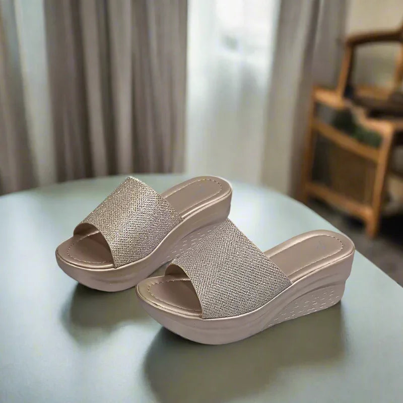 Thick Sole Wedge Heel Flip-Flops