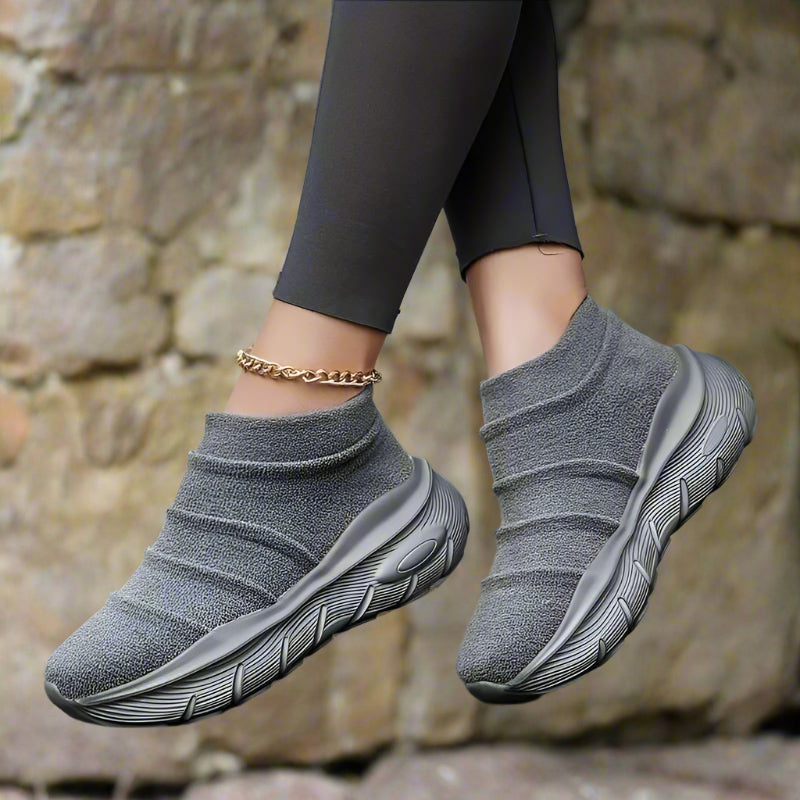 Cozy Fleece Comfort Sneakers with Arch Support and Wide Toe Space