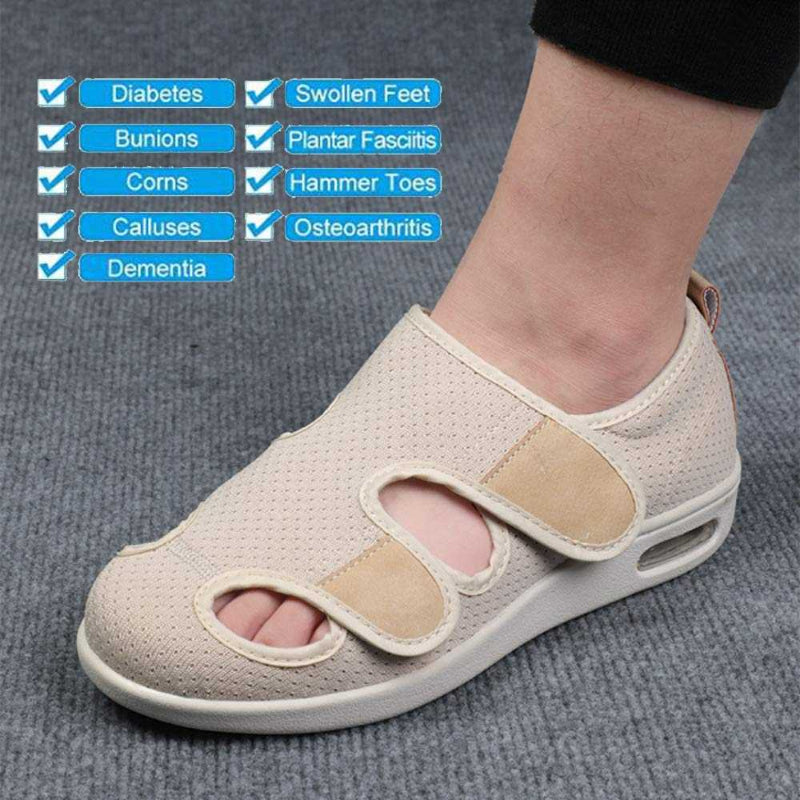 Wide Opening Edema Shoes for Diabetics