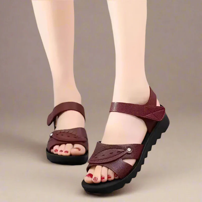 Air-Cushioned Leather Sandals for Maximum Comfort