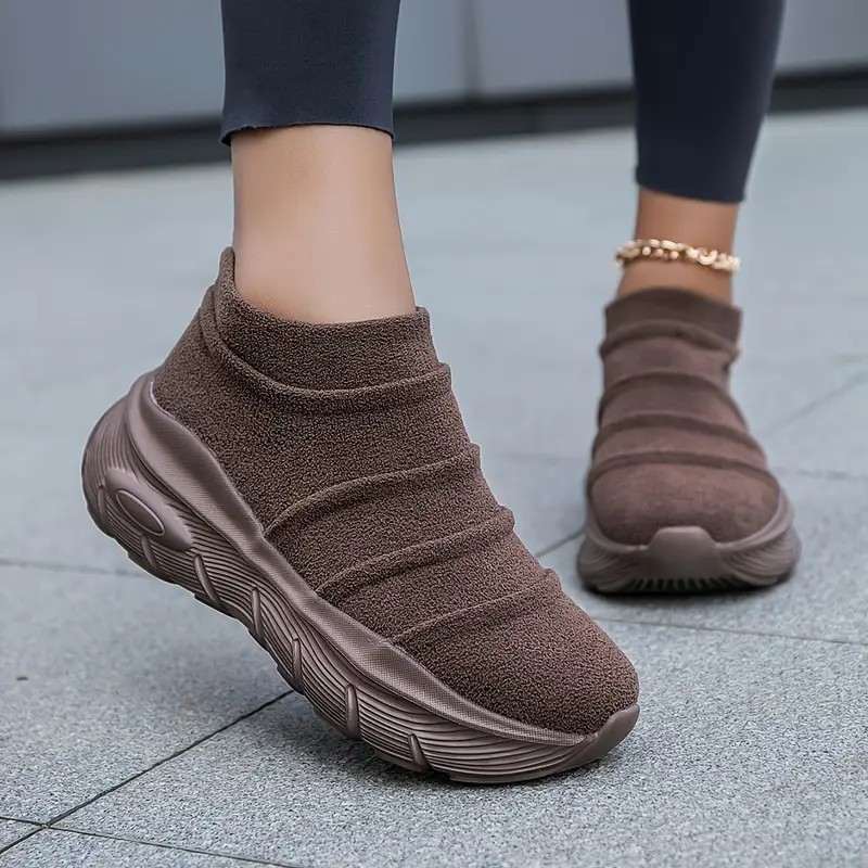 Cozy Fleece Comfort Sneakers with Arch Support and Wide Toe Space