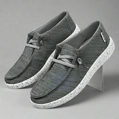 Women's Wide Fit Canvas Lace-Up Sneakers