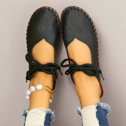 Lace-Up Dressy Flats Shoes with Flexible Sole