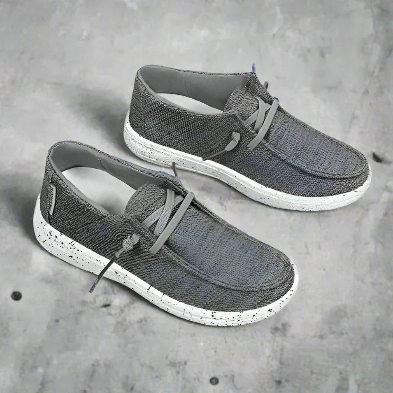 Women's Wide Fit Canvas Lace-Up Sneakers