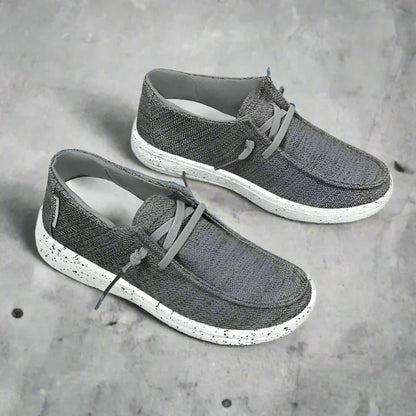 Women's Wide Fit Canvas Lace-Up Sneakers