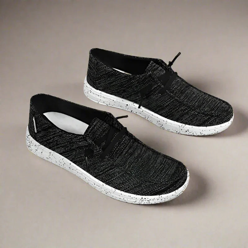 Women's Wide Fit Canvas Lace-Up Sneakers