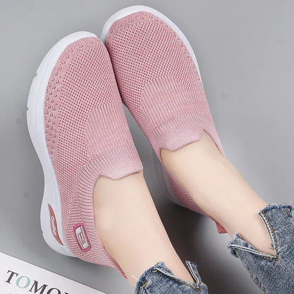 Women's Slip On Mesh Sneakers with Shock Absorbing Sole