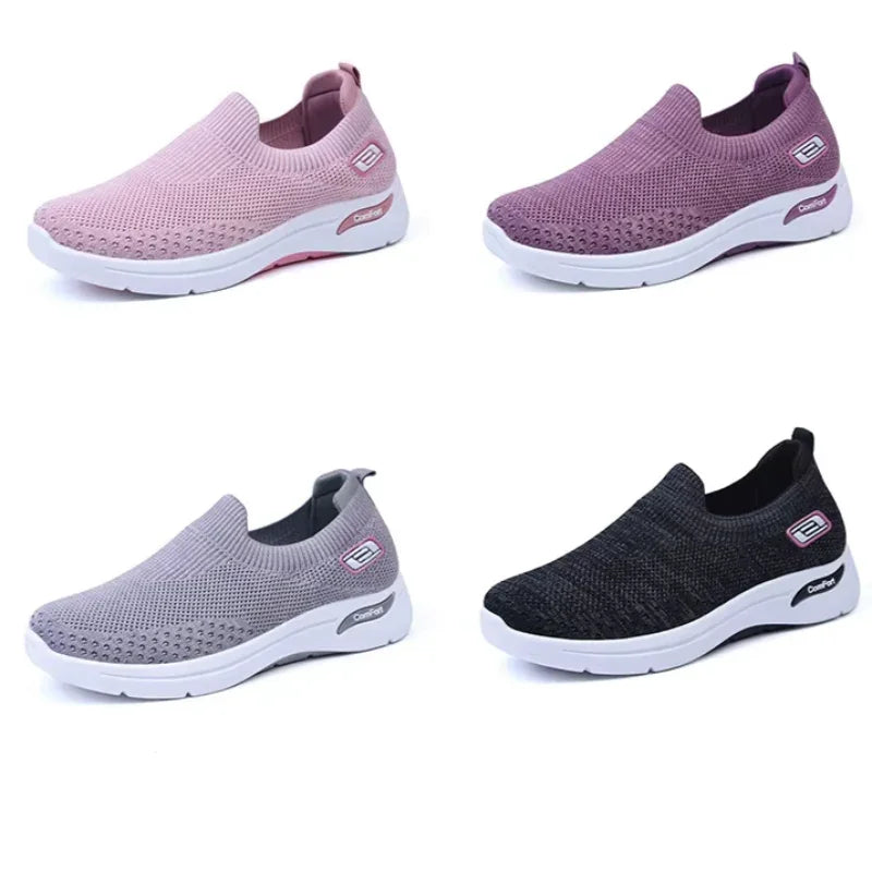 Women's Slip On Mesh Sneakers with Shock Absorbing Sole