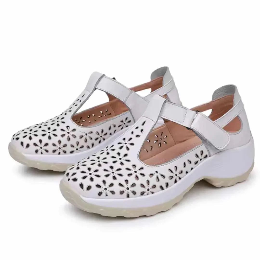 Women’s Perforated Closed Toe Comfort Sandals