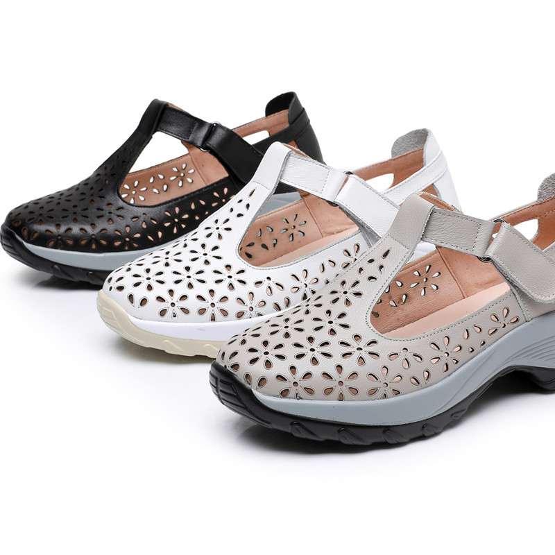 Women’s Perforated Closed Toe Comfort Sandals