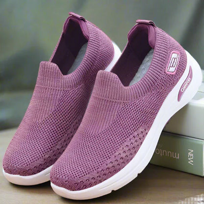 Women's Slip On Mesh Sneakers with Shock Absorbing Sole