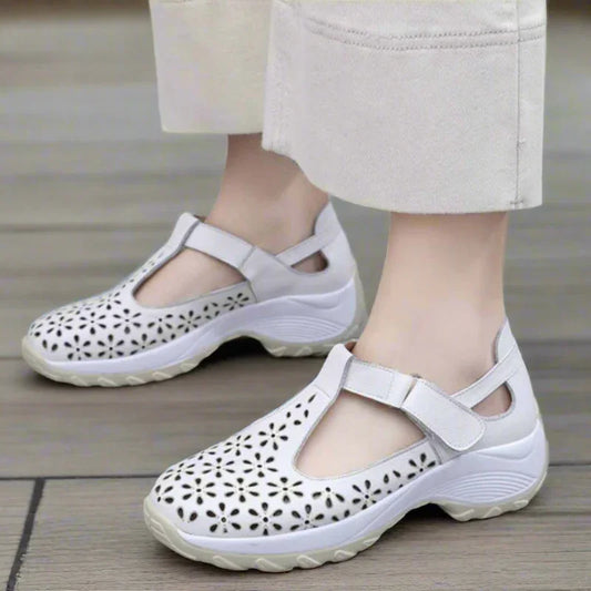 Women’s Perforated Closed Toe Comfort Sandals