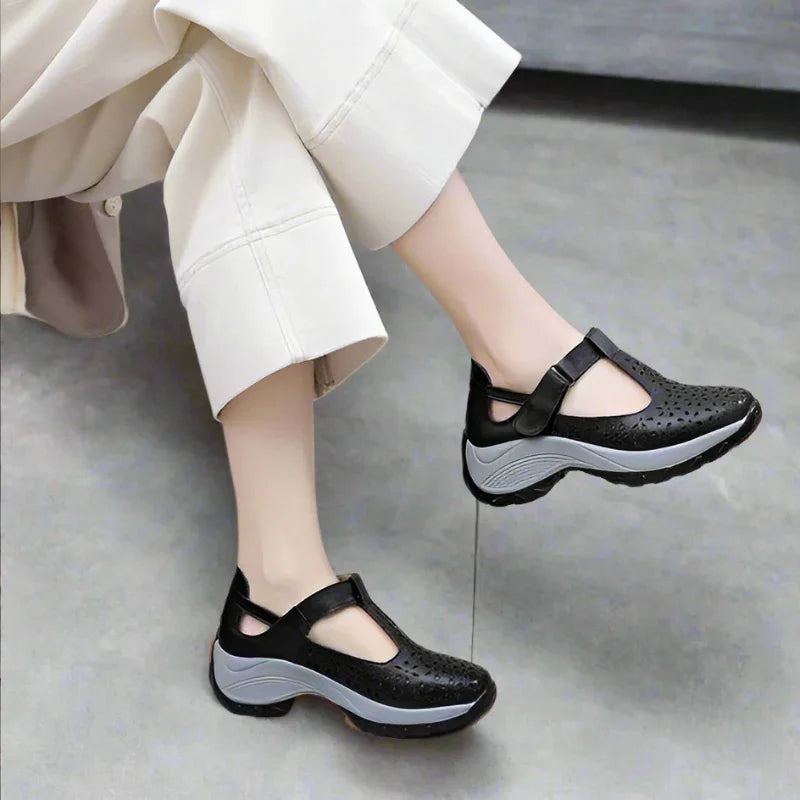 Women’s Perforated Closed Toe Comfort Sandals